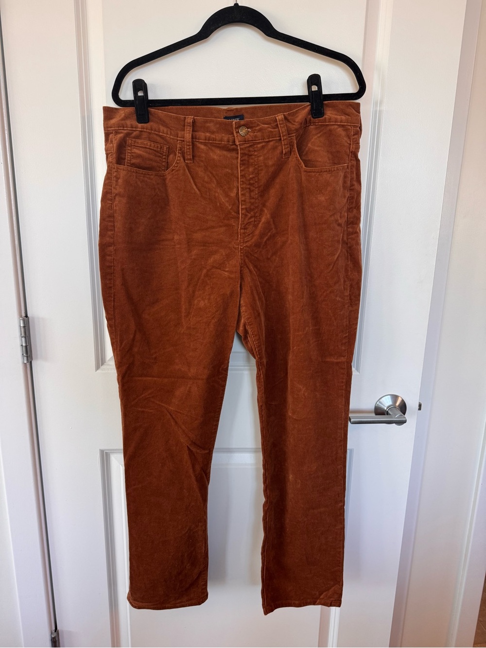 J. Crew Rust Brown Corduroy straight leg size 32